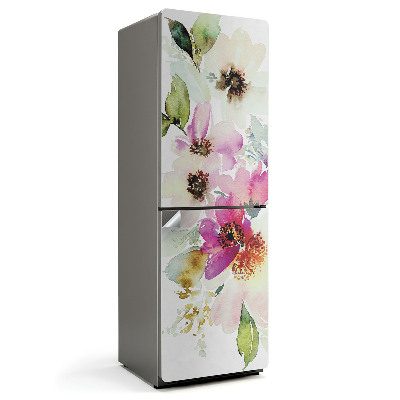 Samolepiaca nálepka na chladničku Kvetinový akvarelový vzor