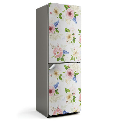 Nálepka na chladničku Kvetinový vzor v pastelových farbách