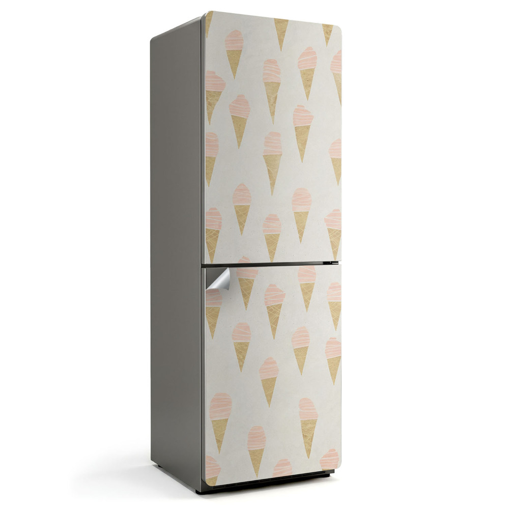 Samolepiaca nálepka na chladničku Ilustrácia zmrzlinových kornútkov