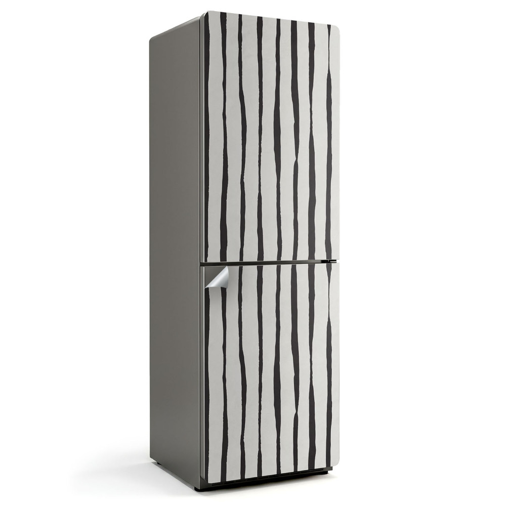 Samolepiaca nálepka na chladničku Vertikálne skreslené pruhy