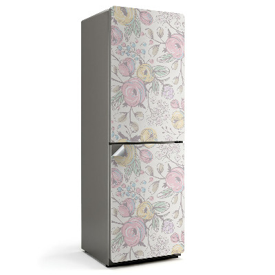 Fototapeta na chladničku Kvetinový vzor v pastelových farbách