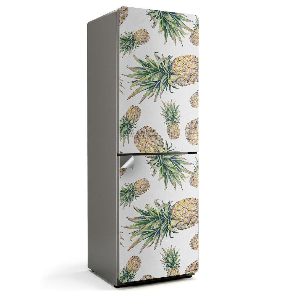 Samolepiaca nálepka na chladničku ilustrácie so vzorom ananásu