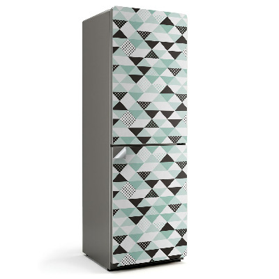 Fototapeta na chladničku Vzor s trojuholníkmi a bodkami