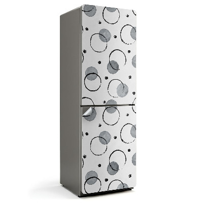 Samolepiaca nálepka na chladničku Abstraktné kruhy a bodky