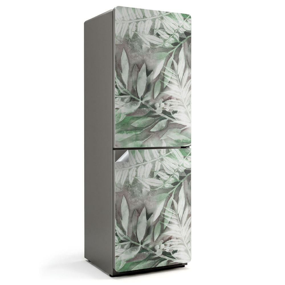 Samolepiaca nálepka na chladničku Listový akvarelový vzor