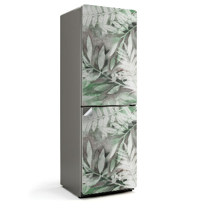 Samolepiaca nálepka na chladničku Listový akvarelový vzor