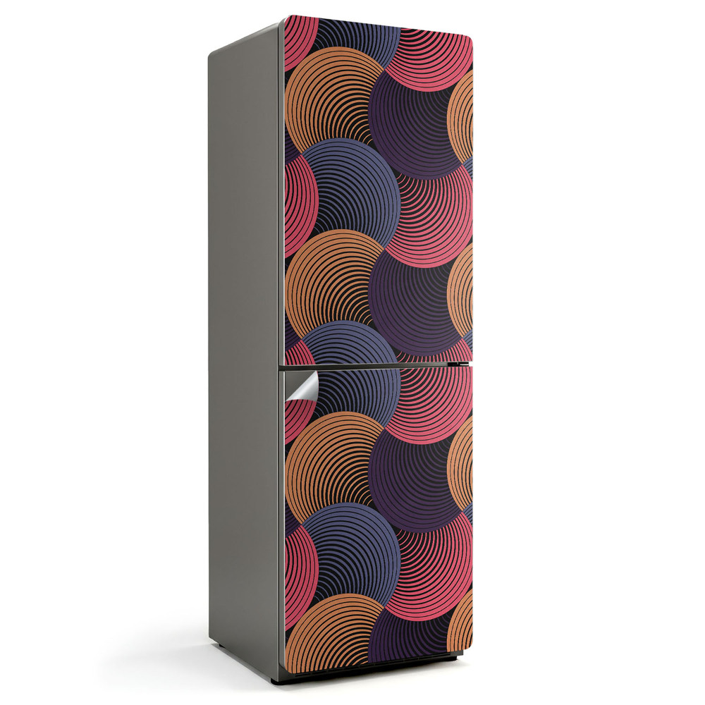 Samolepiaca nálepka na chladničku Vlny s dynamickými líniami