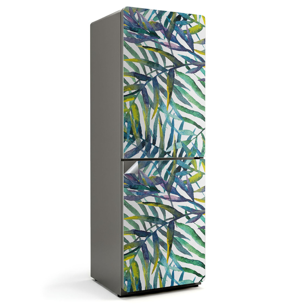 Nálepka na chladničku Listy v intenzívnych vzoroch