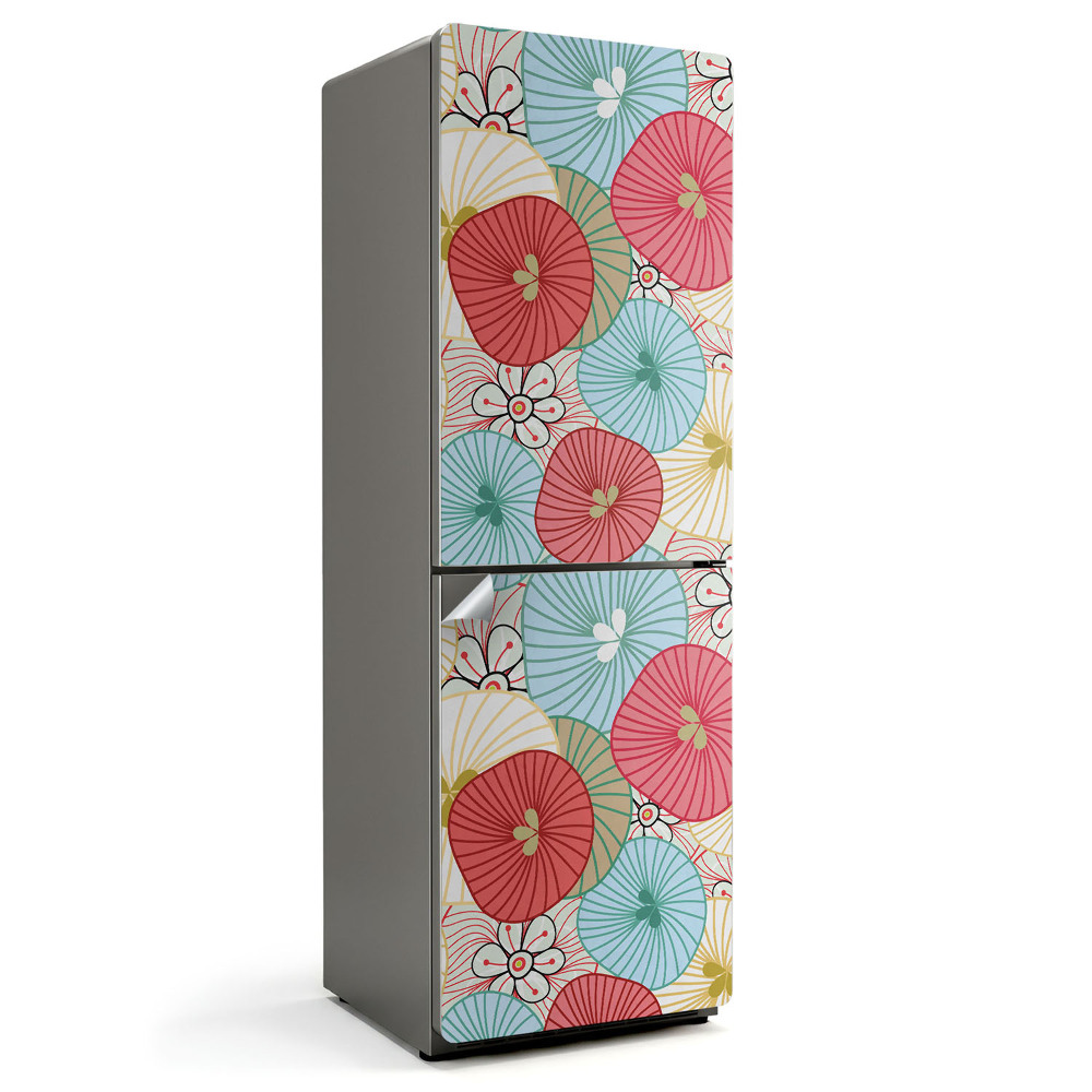 Fototapeta na chladničku Kvetinový vzor vo farbách