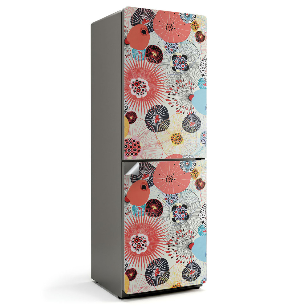 Fototapeta na chladničku Abstraktné kvetinové vzory