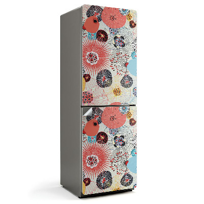 Fototapeta na chladničku Abstraktné kvetinové vzory