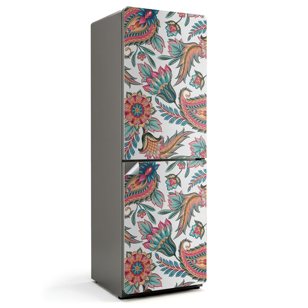 Nálepka na chladničku Kvetinový vzor s paisley