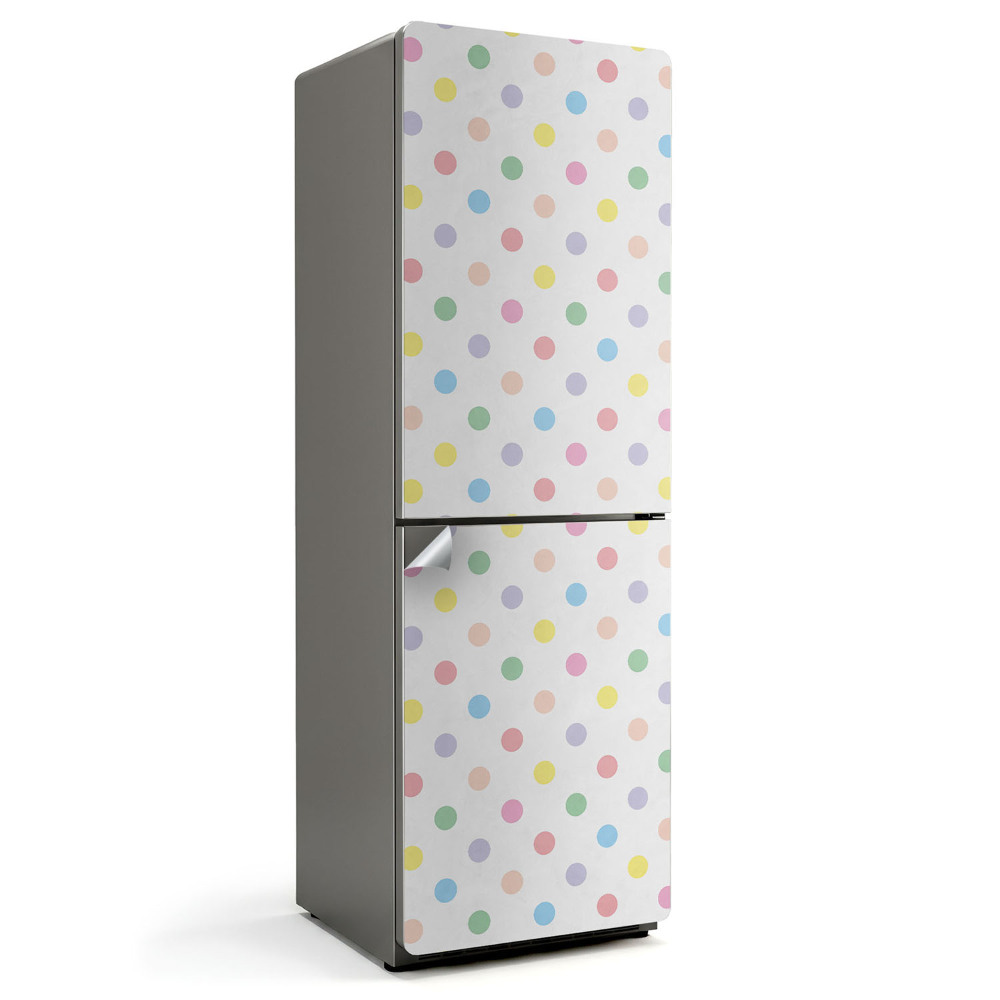Nálepka na chladničku Pastelové farebné bodky