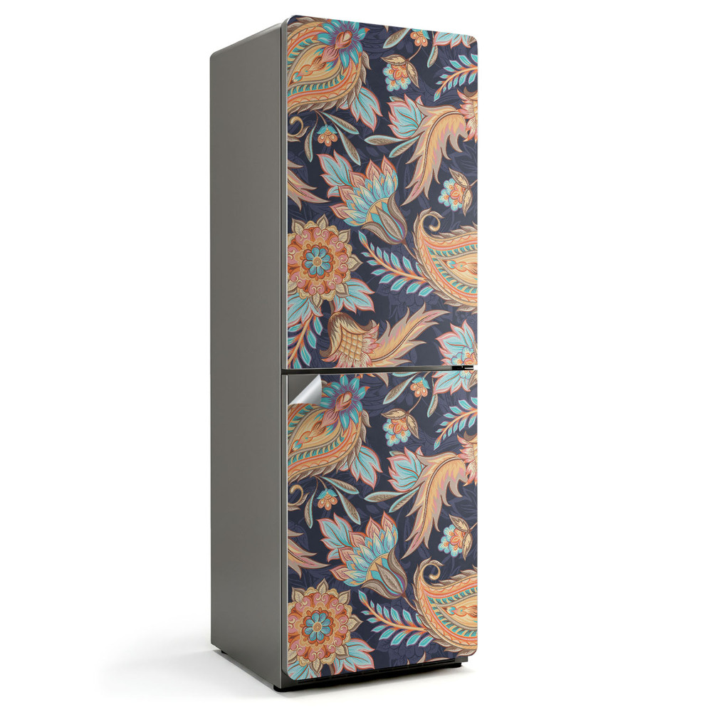 Nálepka na chladničku Rastlinný vzor s ornamentami