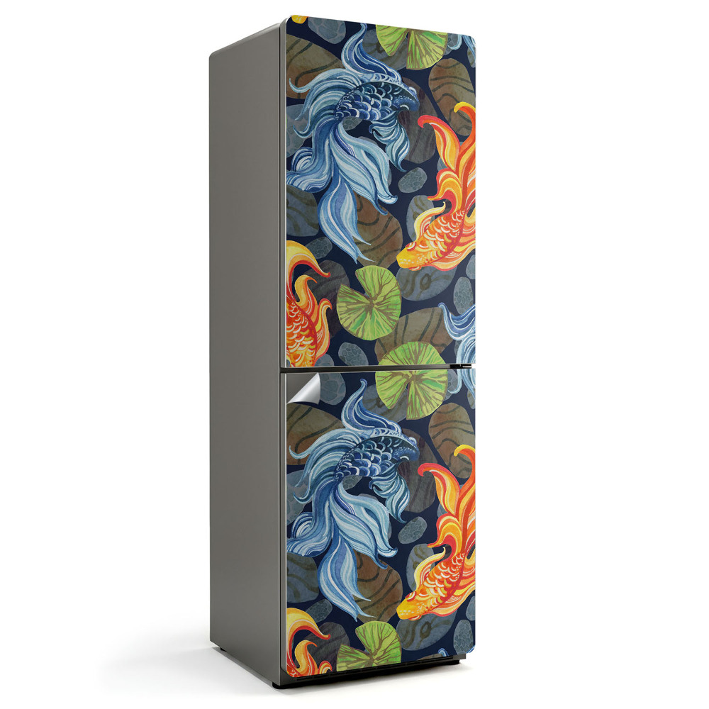 Samolepiaca nálepka na chladničku Vzor s vodnými motívmi