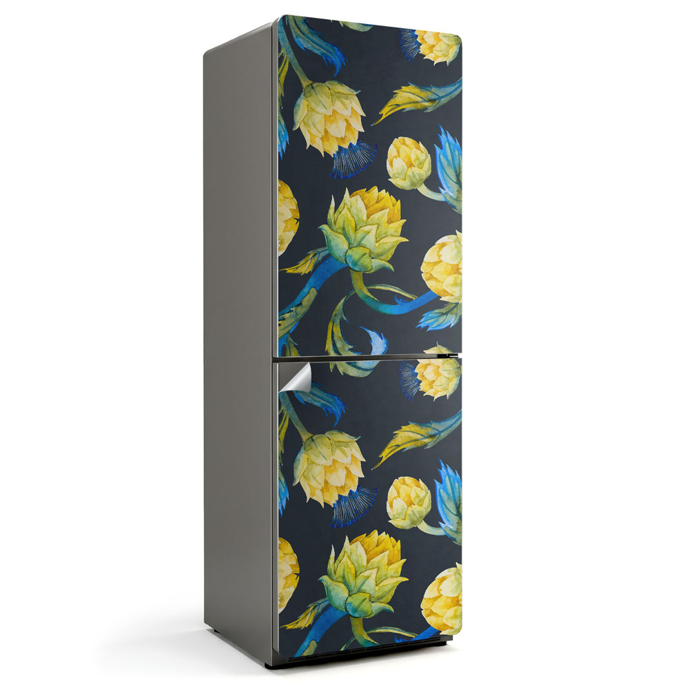 Fototapeta na chladničku Maliarsky kvetinový vzor