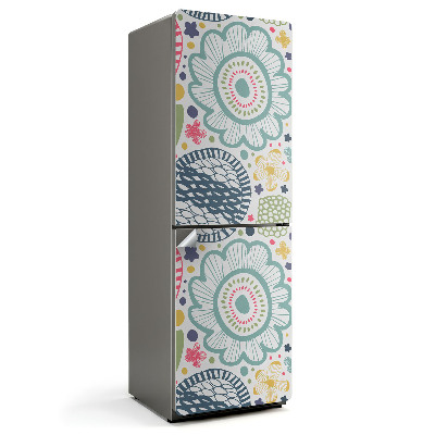 Fototapeta na chladničku Kvetinové a geometrické vzory