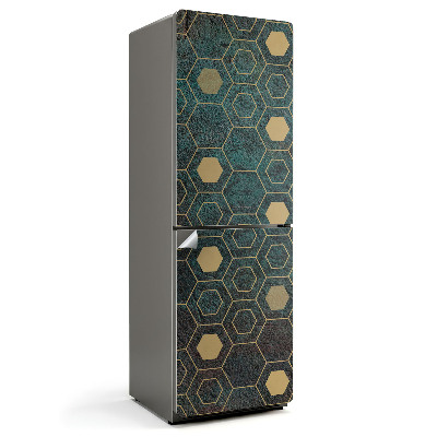 Fototapeta na chladničku Šesťhranný vzor s rámami