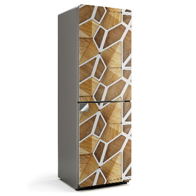 Samolepiaca nálepka na chladničku Geometrický vzor dreva