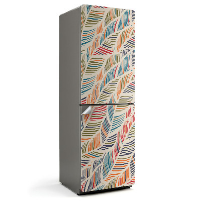 Samolepiaca nálepka na chladničku Vzor listov vo vlnách