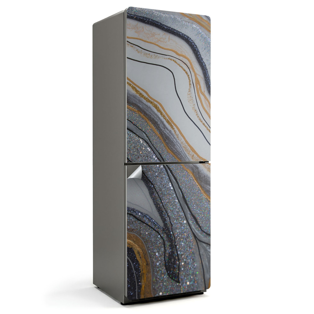 Samolepiaca nálepka na chladničku Abstraktné vlny a čiary