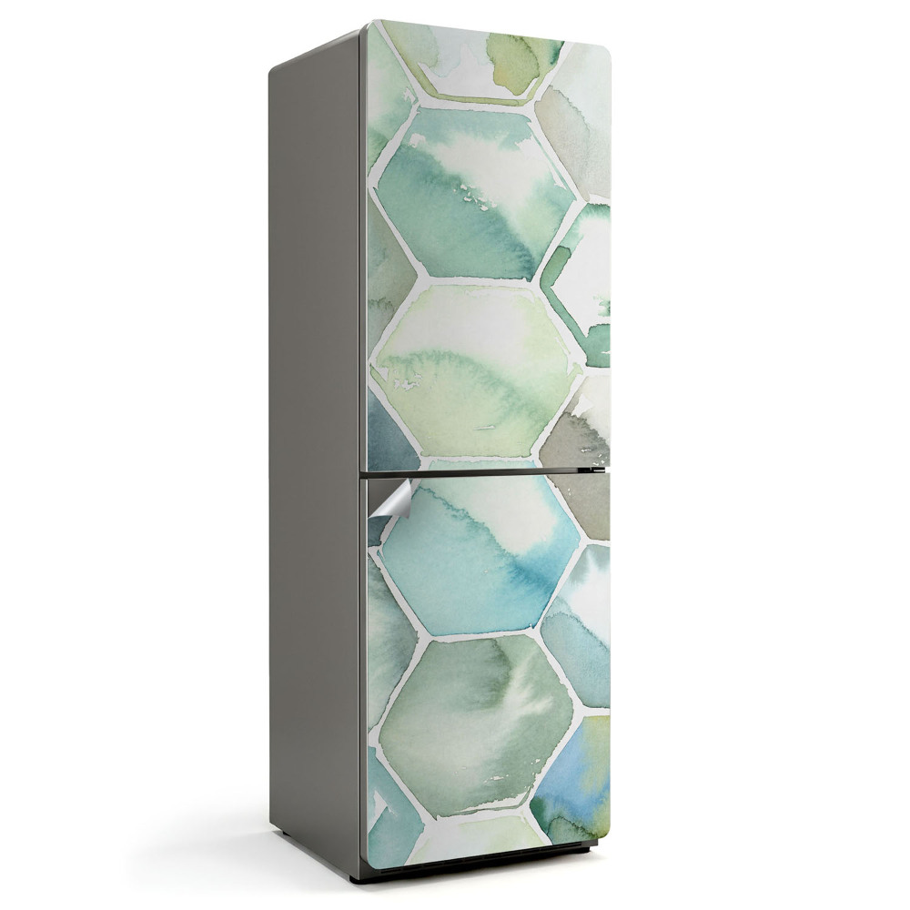 Nálepka na chladničku Akvarelový šesťuholníkový vzor