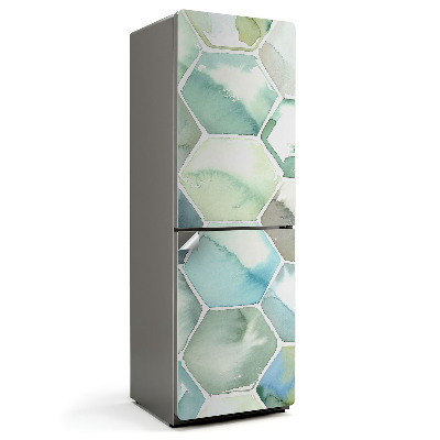 Nálepka na chladničku Akvarelový šesťuholníkový vzor