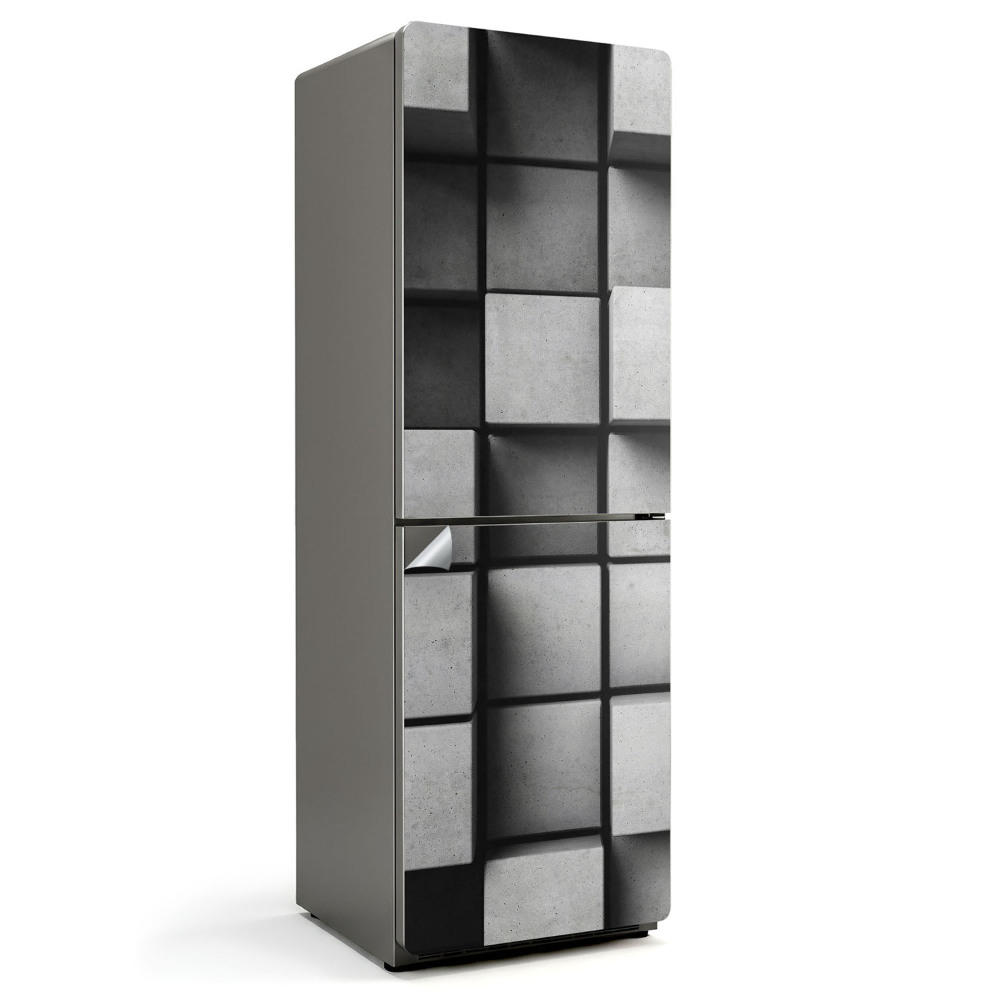 Nálepka na chladničku Geometrické 3D bloky