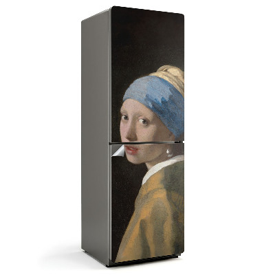 Samolepiaca nálepka na chladničku Portrét dievčaťa s perlou