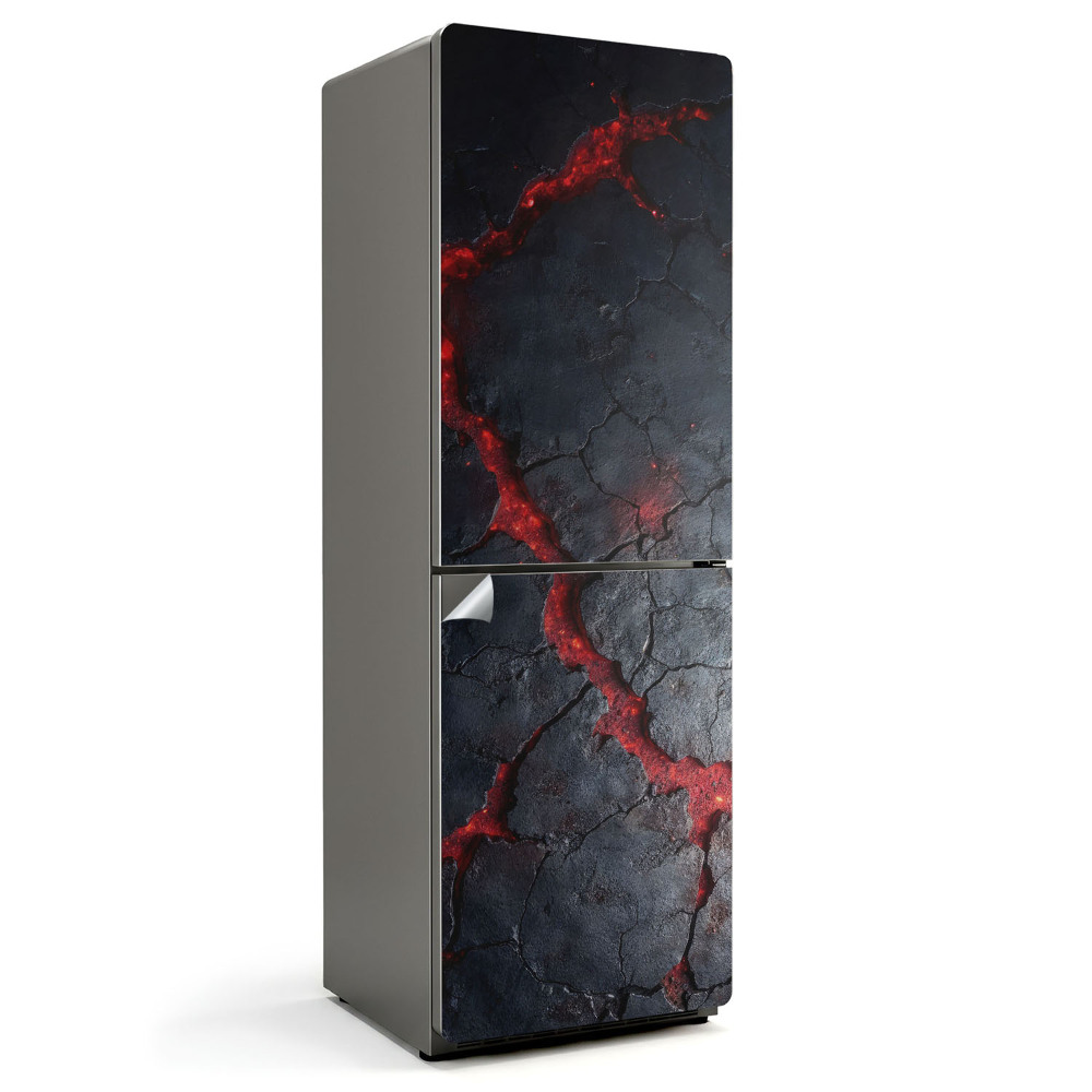 Nálepka na chladničku Popraskaný povrch lávou