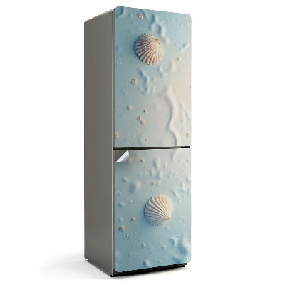 Fototapeta na chladničku Mušle na piesku pozadí