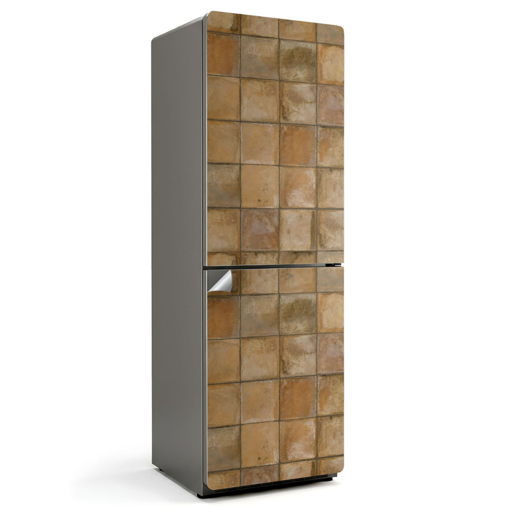 Samolepiaca nálepka na chladničku Dlaždice v zemitých tónoch