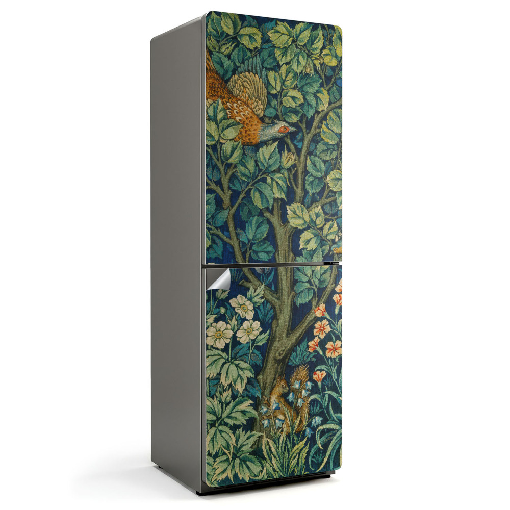 Fototapeta na chladničku Lesná krajina s faunou