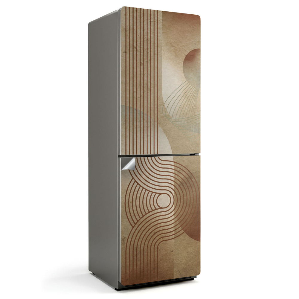 Samolepiaca nálepka na chladničku Abstraktné línie a tvary