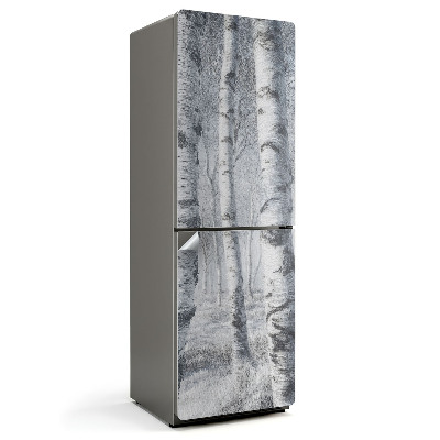 Fototapeta na chladničku Lesná krajina so stromami