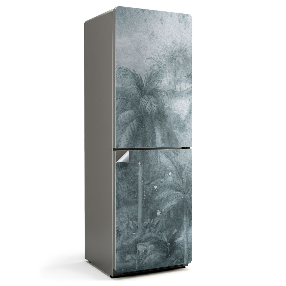 Samolepiaca nálepka na chladničku Tropická krajina s palmami