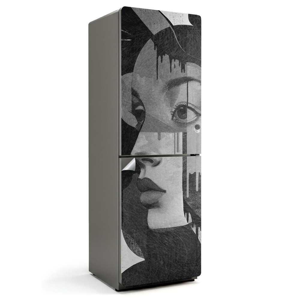 Nálepka na chladničku Abstraktný portrét ženy