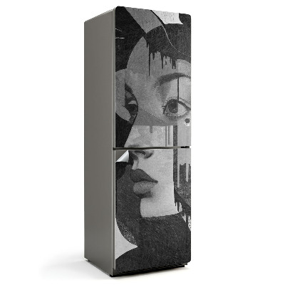 Nálepka na chladničku Abstraktný portrét ženy