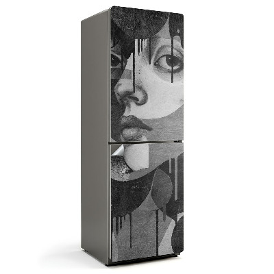 Samolepiaca nálepka na chladničku Abstraktný portrét tváre