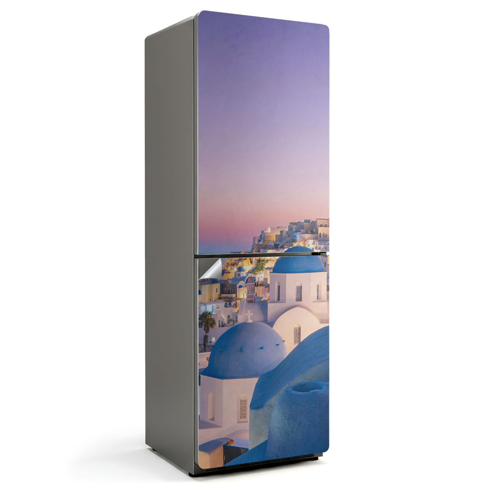 Nálepka na chladničku Santorinská krajina
