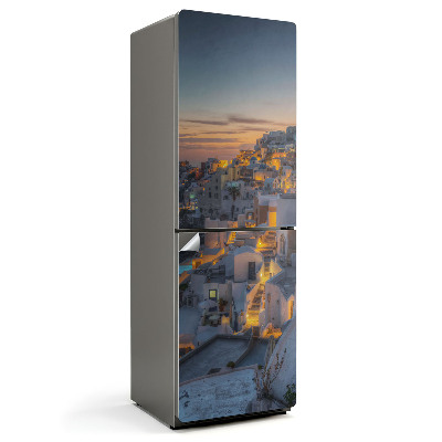 Samolepiaca nálepka na chladničku Malebný výhľad na Santorini