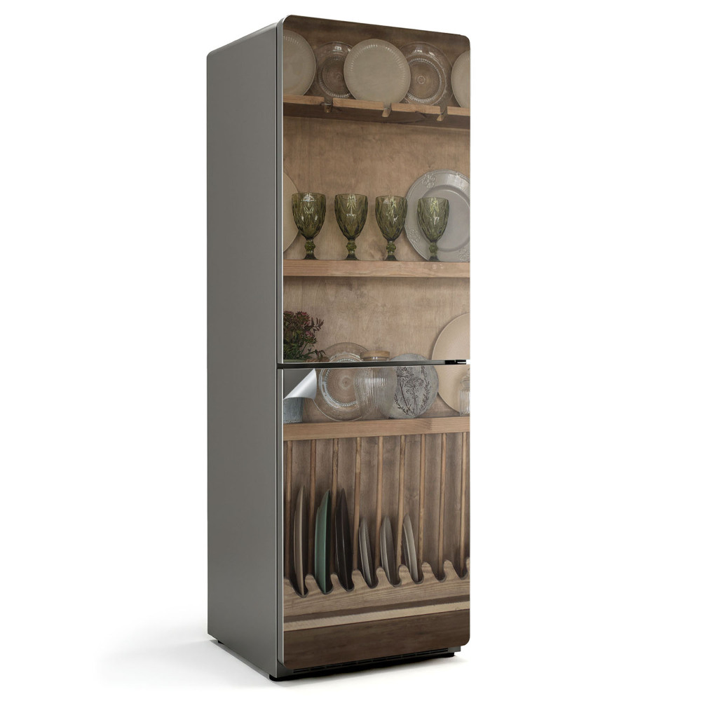 Nálepka na chladničku Štýlové usporiadanie riadu