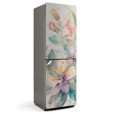 Fototapeta na chladničku Kvety maľované vodovými farbami