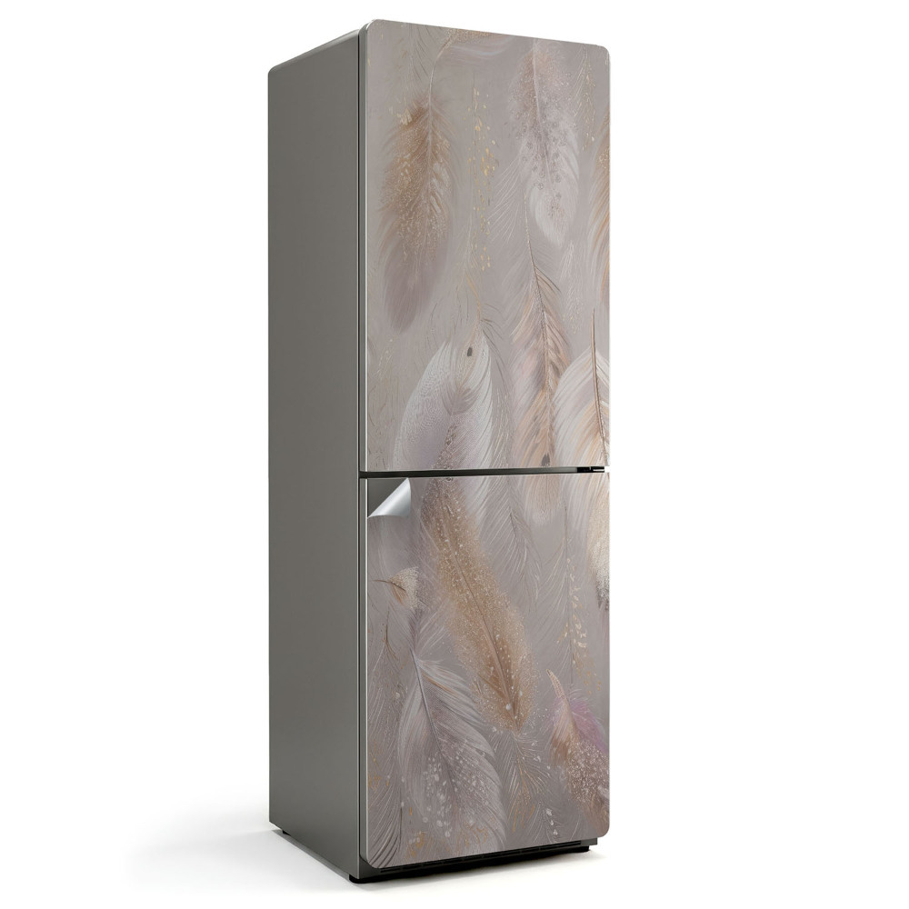 Nálepka na chladničku Jemné pierka na pozadí