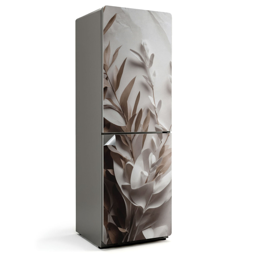 Nálepka na chladničku Listy papiera na tkanine