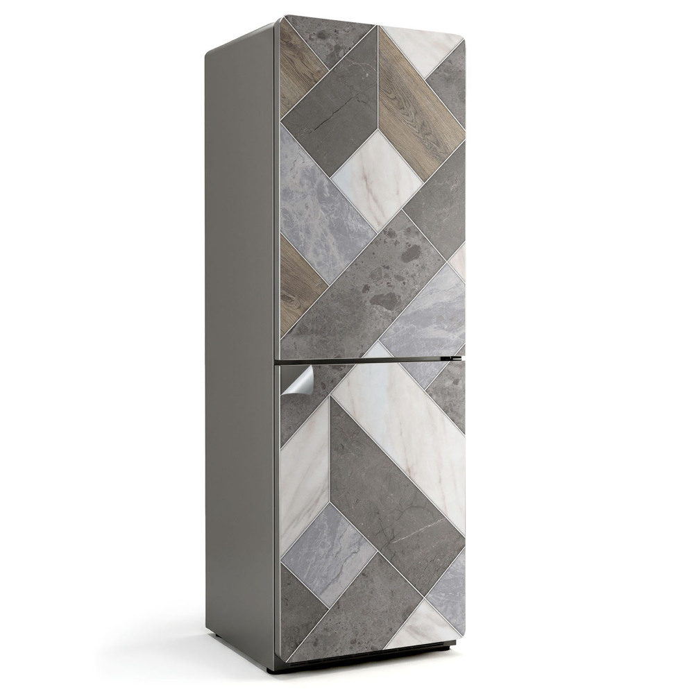 Samolepiaca nálepka na chladničku Geometrický vzor s dlaždicami