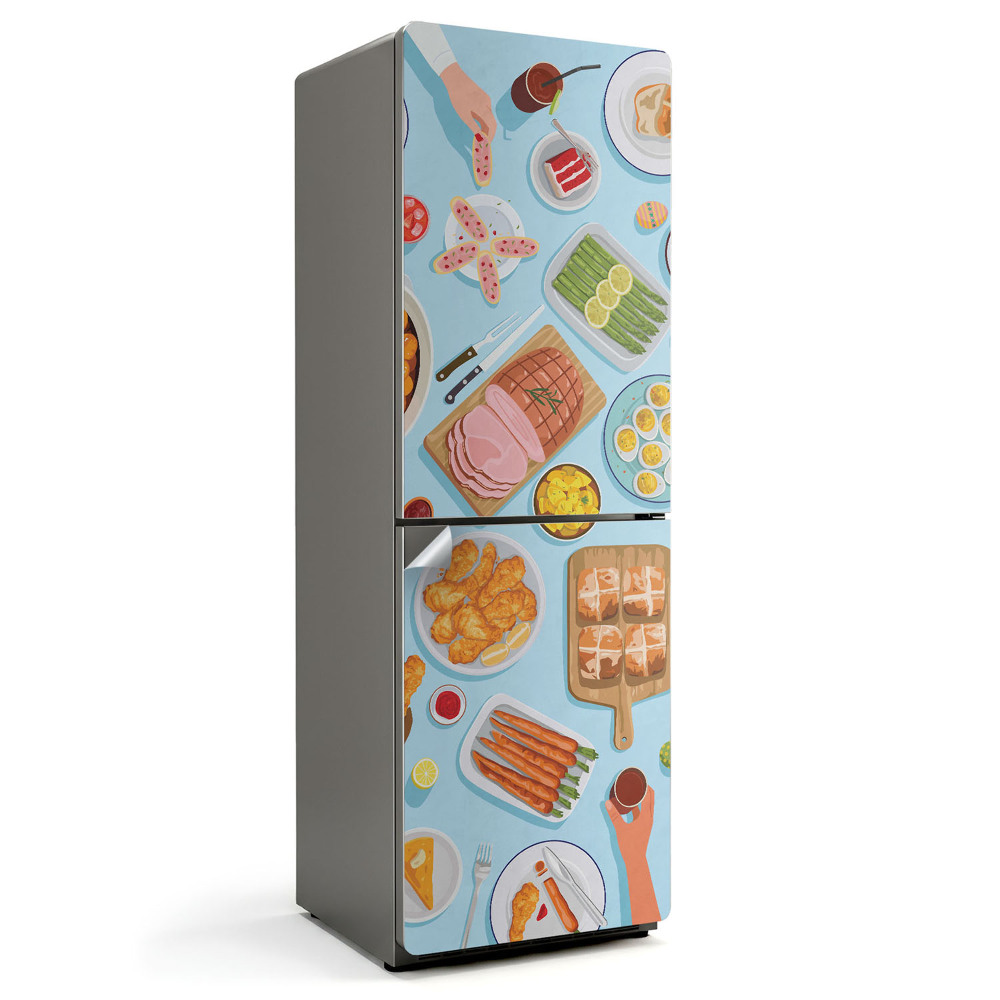 Fototapeta na chladničku Ilustrácia hostiny na stole