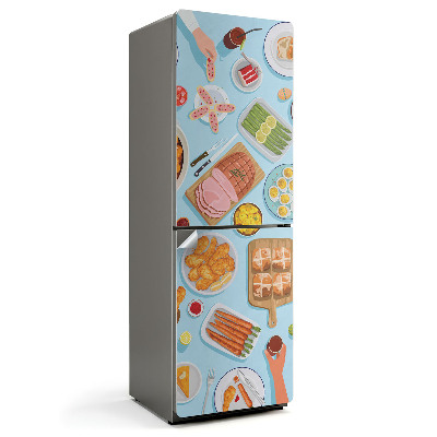 Fototapeta na chladničku Ilustrácia hostiny na stole