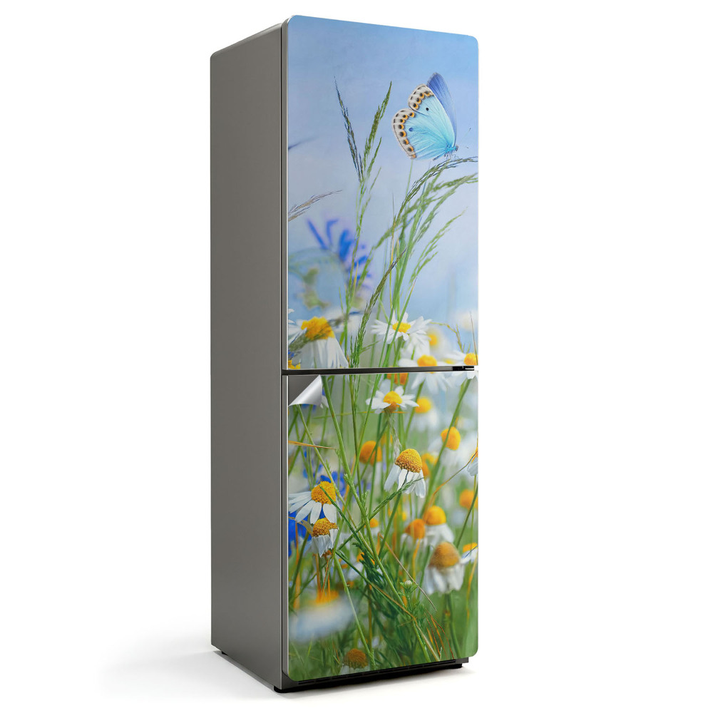 Nálepka na chladničku Motýľ na lúke