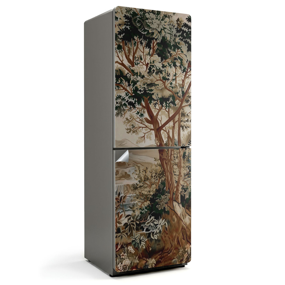 Fototapeta na chladničku Prírodná krajina so stromami